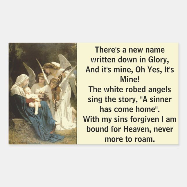 Sticker Rectangulaire Un Nouveau Nom En Gloire (Devant)