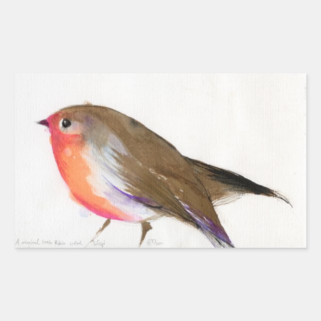 Sticker Rectangulaire Un petit robot magique appelé Wisp 2011 (Devant)