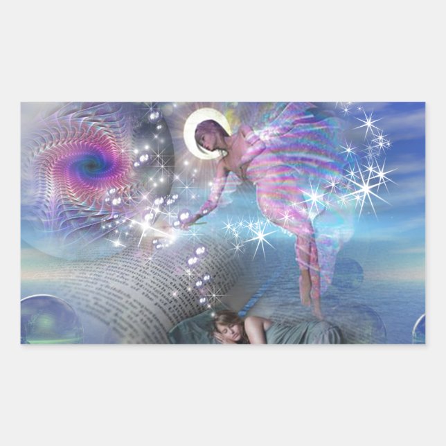 Sticker Rectangulaire Un roman peut être un portail vers des réalités pa (Devant)