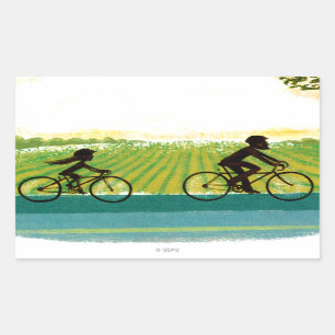 Sticker Rectangulaire Un tour d'après-midi