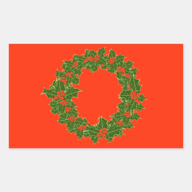 Sticker Rectangulaire Un très joyeux Noël (Devant)