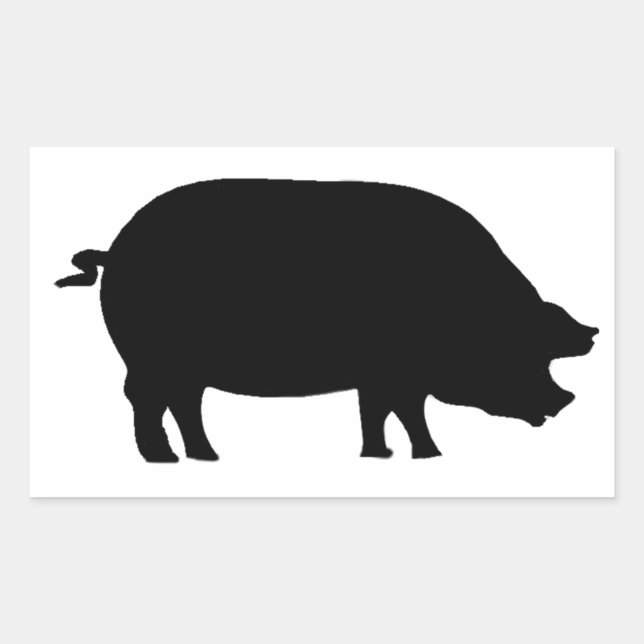 Sticker Rectangulaire Un vrai jambon (Devant)