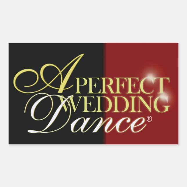Sticker Rectangulaire Une danse Mariage parfaite (Devant)
