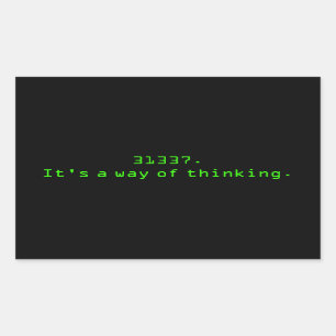 Sticker Rectangulaire Une façon de penser