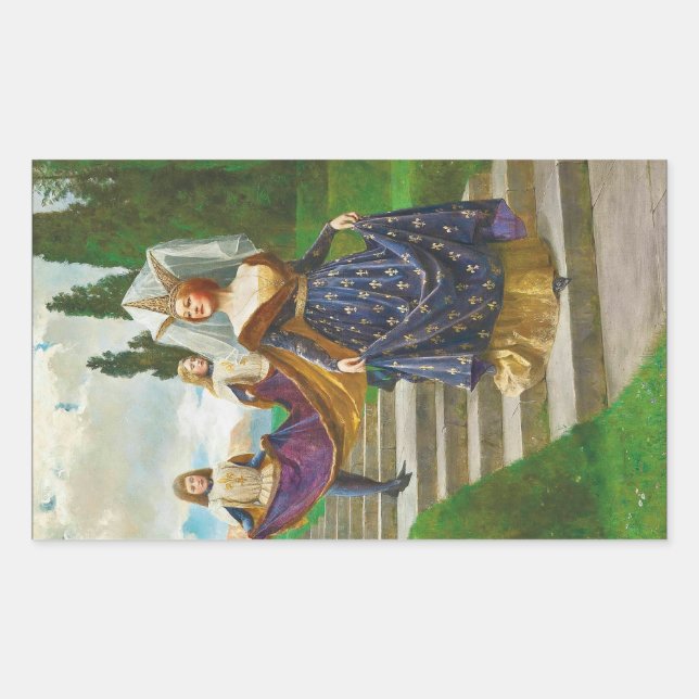 Sticker Rectangulaire Une Grande Dame, v. 1910 par John Collier (Devant)