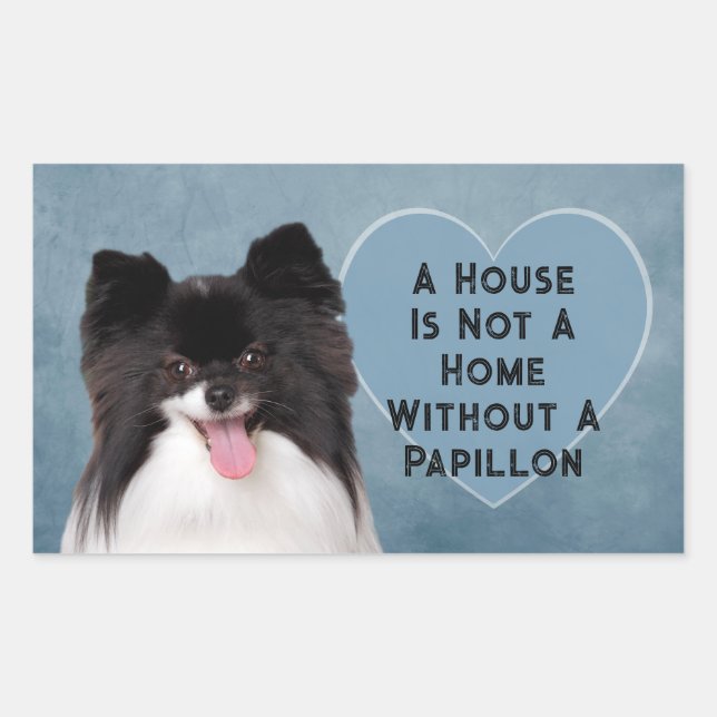 Sticker Rectangulaire Une Maison N'Est Pas Une Maison Sans Papillon (Devant)