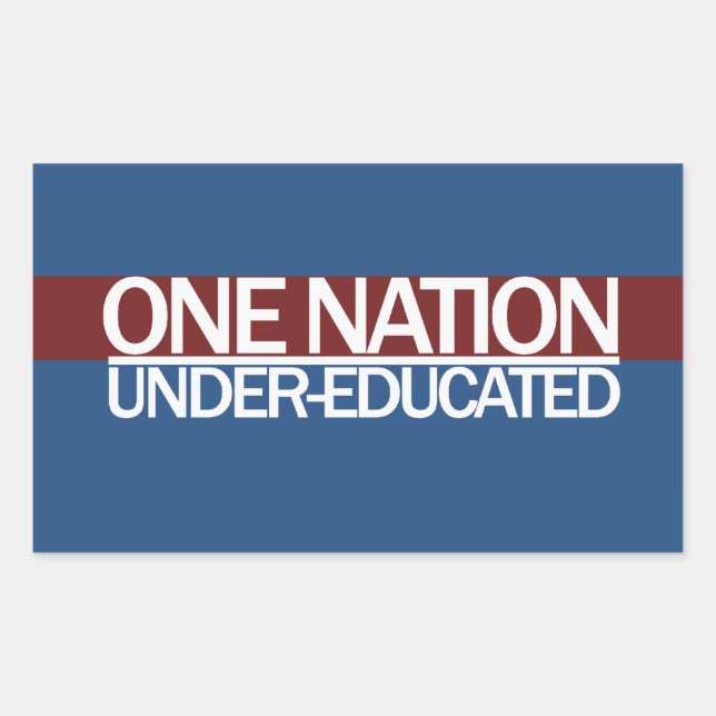 Sticker Rectangulaire Une nation sous éducation (Devant)