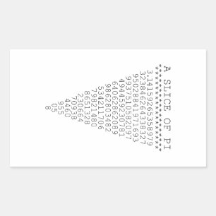Sticker Rectangulaire Une tranche de Pi Graphic