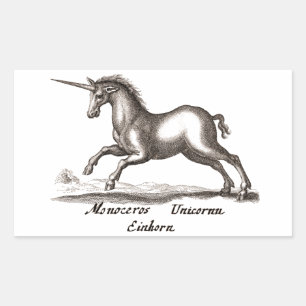 Sticker Rectangulaire Unicorn Classic Running Magic Woodland Créature