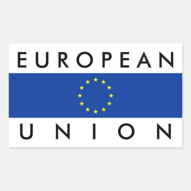 Sticker Rectangulaire union européenne drapeau européen symbole de natio (Devant)