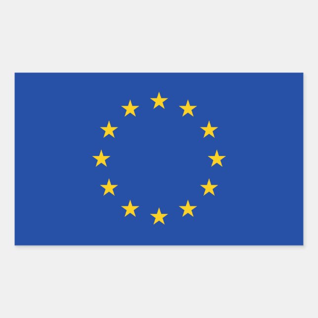 Sticker Rectangulaire Union européenne - Drapeau UE (Devant)