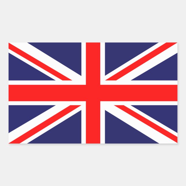 Sticker Rectangulaire Union Jack - Drapeau du Royaume-Uni (Devant)