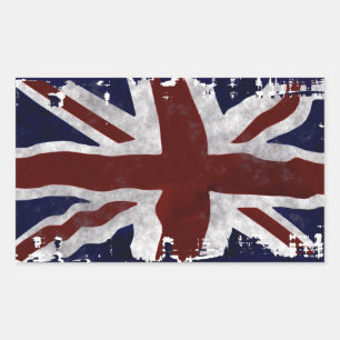 Sticker Rectangulaire Union Jack patriotique, drapeau de l'Union britann