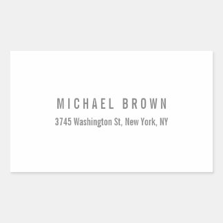 Sticker Rectangulaire Unique Classique Élégant Plaine Minimaliste