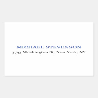 Sticker Rectangulaire Unique Spécial Classique Bleu Blanc