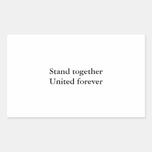 Sticker Rectangulaire Unis pour toujours