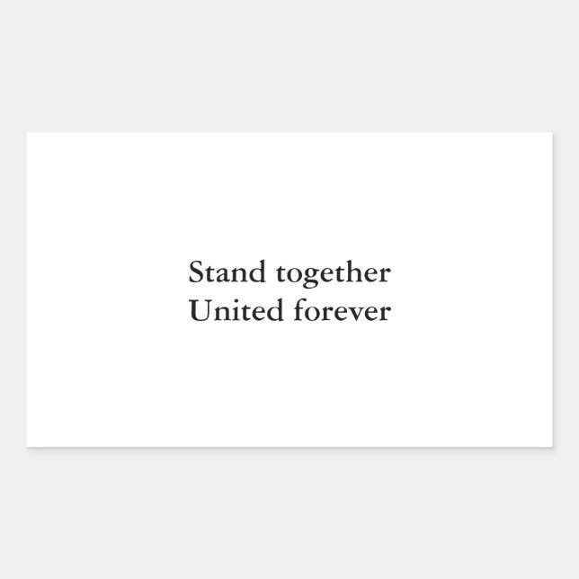 Sticker Rectangulaire Unis pour toujours (Devant)