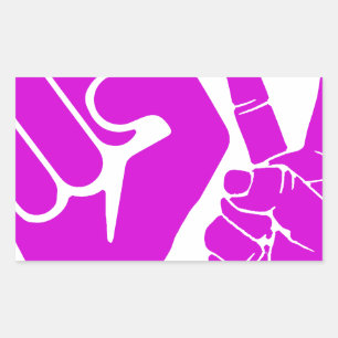 Sticker Rectangulaire Unité,Amour & Paix,Fraternité_