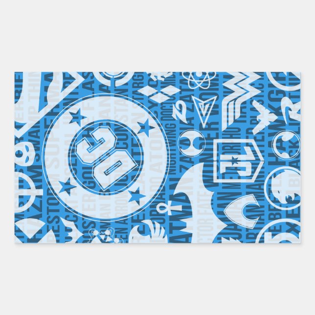 STICKER RECTANGULAIRE UNIVERS DC (Devant)
