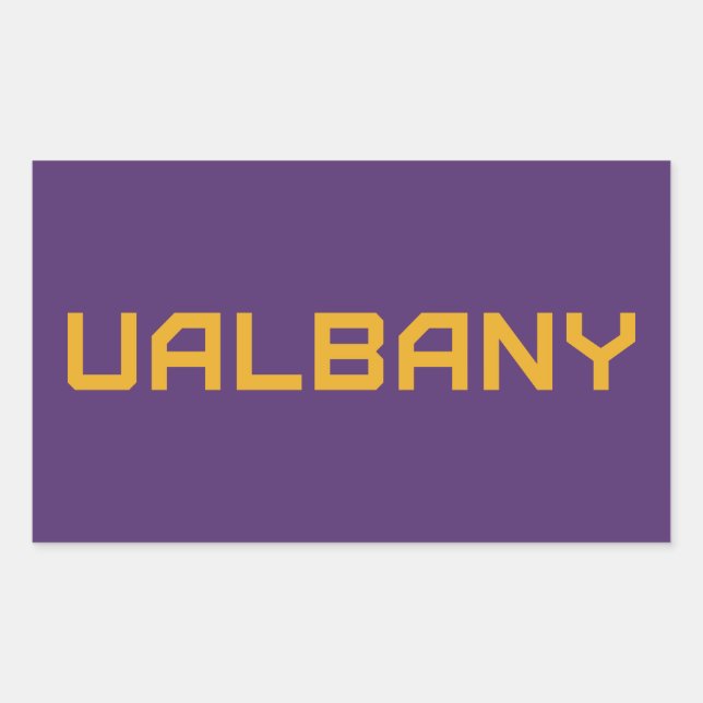 Sticker Rectangulaire Université de Albany Wordmark (Devant)
