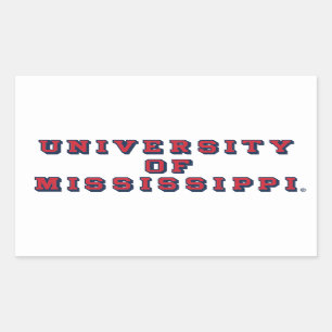 Sticker Rectangulaire Université du Mississippi   Type de bloc