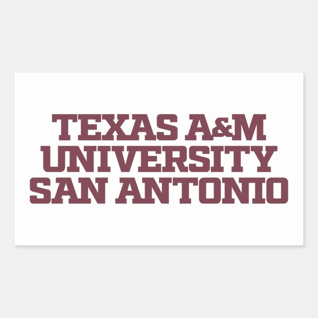 Sticker Rectangulaire Université Texas A&M de San Antonio (Devant)