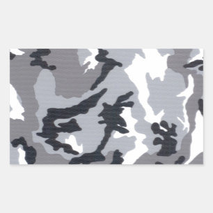 Sticker Rectangulaire Urbain/neige Camo