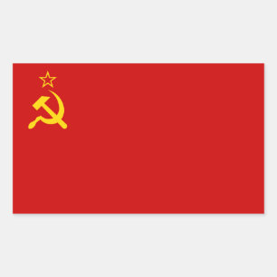 Sticker Rectangulaire URSS Union soviétique Drapeau faucon communiste fa