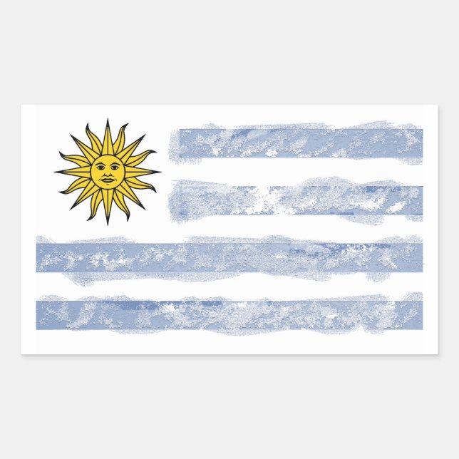 Sticker Rectangulaire Uruguay (Devant)