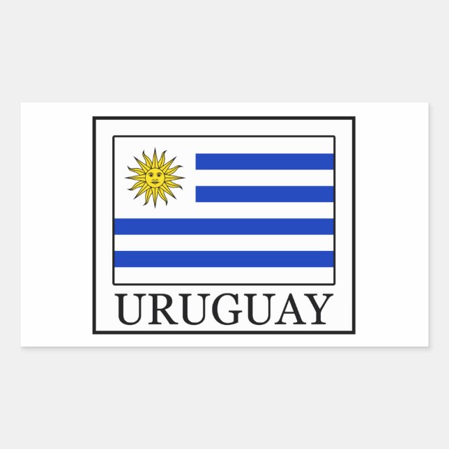 Sticker Rectangulaire Uruguay (Devant)
