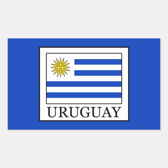 Sticker Rectangulaire Uruguay (Devant)