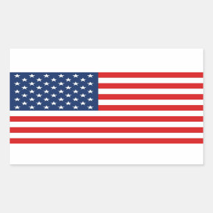 STICKER RECTANGULAIRE USA FLAG