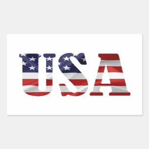 Sticker Rectangulaire USA Patriotique