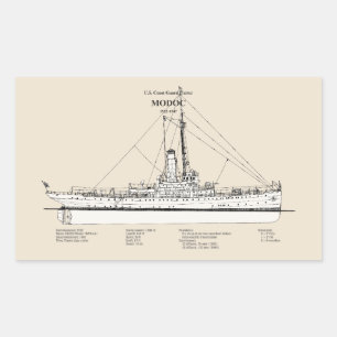 Sticker Rectangulaire USCG Cutter Modoc wpg-46 - SBD