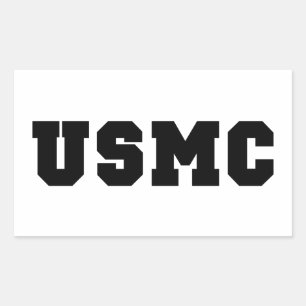 Sticker Rectangulaire USMC [bold text]
