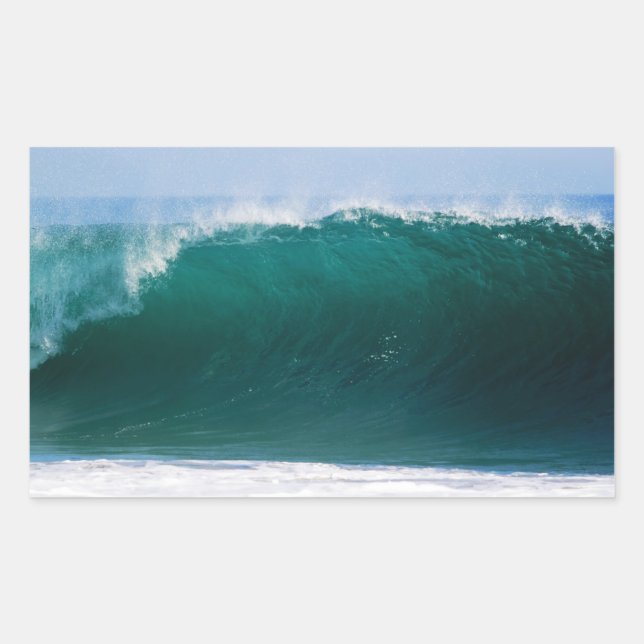 Sticker Rectangulaire Vague océanique Turquoise (Devant)