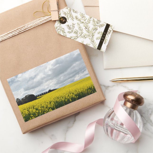 Sticker Rectangulaire Vagues dorées de Streatham (Cadeaux)