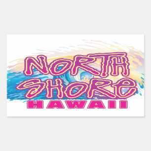 Sticker Rectangulaire Vagues du nord de rivage