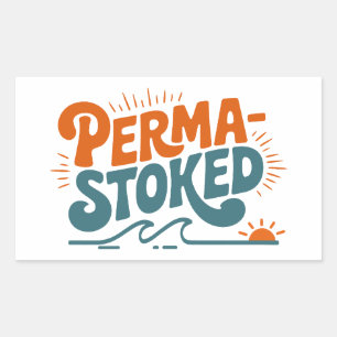 Sticker Rectangulaire Vagues perpétuellement enflammées