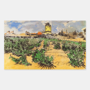 Sticker Rectangulaire Van Gogh Mill d'Alphonse Daudet à Fontevielle