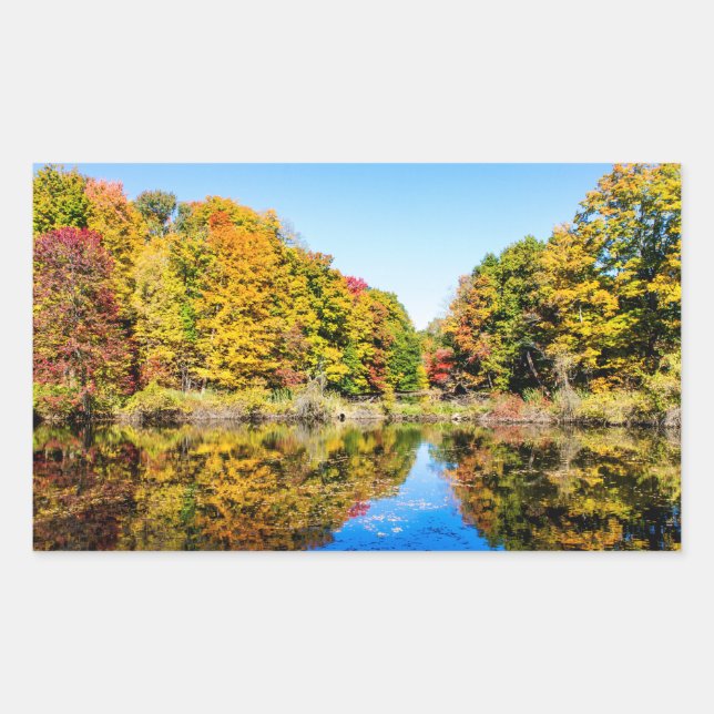 Sticker Rectangulaire Vassar Farms Pond (Devant)