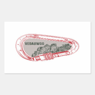Sticker Rectangulaire Vedauwoo Escalade Carabiner