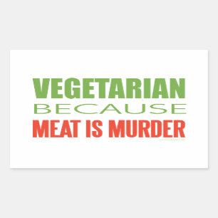 Sticker Rectangulaire Végétarien