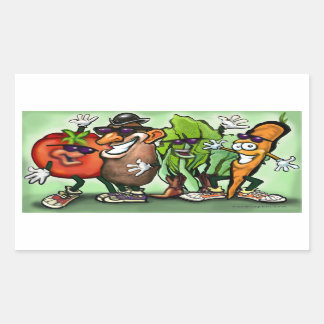 Sticker Rectangulaire Veggie Gang