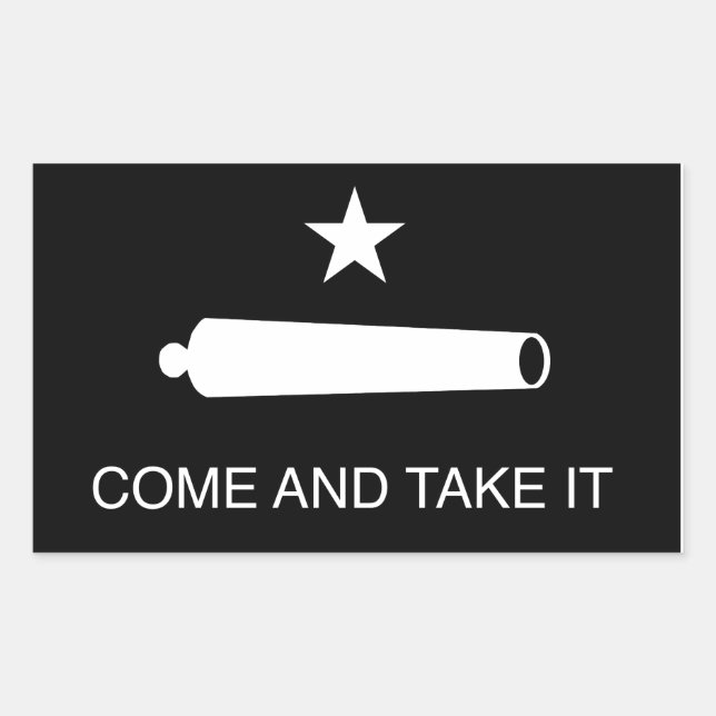 Sticker Rectangulaire Venez et prenez le drapeau (inversé) (Devant)