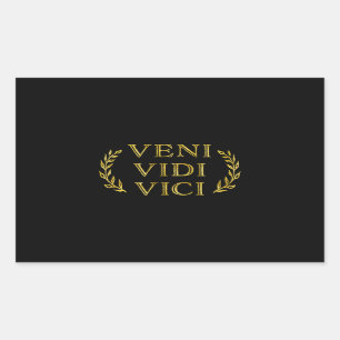 Sticker Rectangulaire Veni Vidi Vici Gagnant du jeu amusant