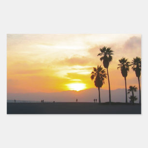 Sticker Rectangulaire Venice Beach California Sunset