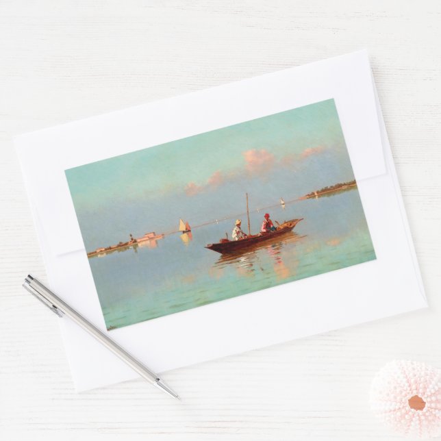 Sticker Rectangulaire Venise, dans la lagune (Enveloppe)