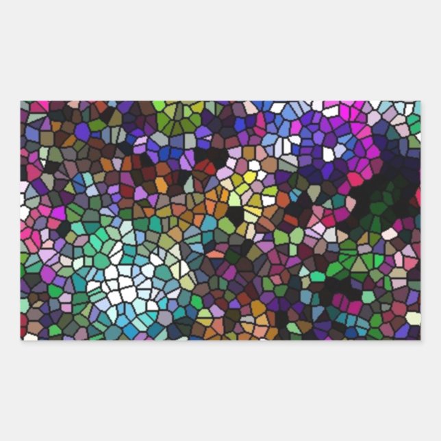 Sticker Rectangulaire Verre cassé (Devant)