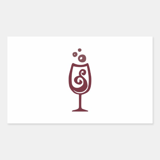 STICKER RECTANGULAIRE VERRE DE VIN (Devant)